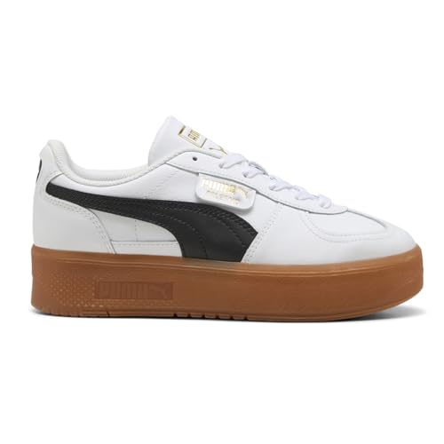 PUMA Women's Palermo Elevata Shoes, Puma White/Gum 8.5 Medium