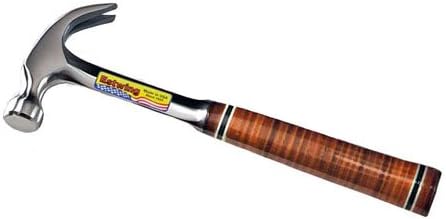 Estwing E12C Claw Hammer, Leather Grip Hammer, Smooth Face, 12-Ounce, 11-Inch