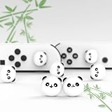 PlayVital 4PCS Thumb Grip Caps do Switch,Nakładki na Gałki Analogowe kompatybilny z Switch OLED/Lite Joycon-Pyzata Panda