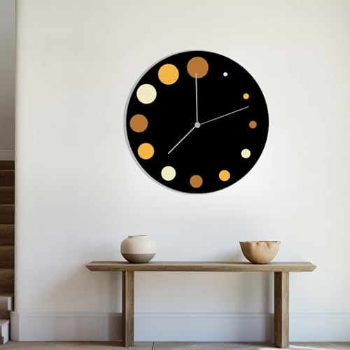 Horloge murale silencieuse sans tic-tac en métal noir pour bureau - 7