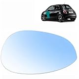 Glace de Rétroviseur Extérieure avec support et chauffage (Dégivrante) pour côté conducteur (AVANT GAUCHE) compatible pour Fiat 500 Grande Punto Evo Linea 71740497 6412547