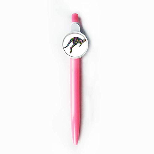 Stylo à bille rétractable bleu illustration de kangourou coloré d'Australie