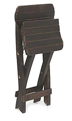 Image of Decor Wooden Antique Folding Chair & Table Set Bed Side Table for Kids Living Room Small Chairs and Table Home Decor (Black3)