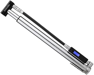 Cycleafer® Mini Portable Floor Pump, High Volume & Pressure with Electronic Digital Pressure Gauge.