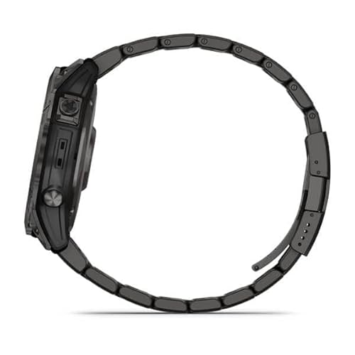 Garmin Fenix® 7X Sapphire Solar Edition Carbon Grey DLC Titanium with Carbon Grey DLC Vented Titanium Band Smartwatch 010-02541-27 - Image 4