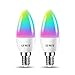 Produktbild LVWIT Alexa Lampe E14 LED, Wlan Glühbirnen 4.9w Dimmbar Birne Bluetooth E14 Smart RGB LED 2700K-6500K 470LM, Kompatibel mit Google Home Alexa Echo, Kein Hub (2er Pack)