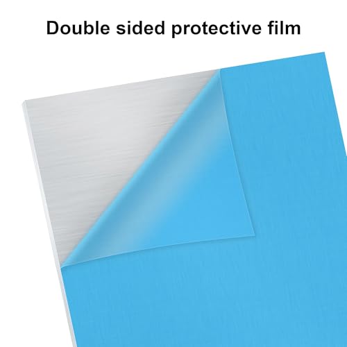 LAVMHAB 2 Stück Aluminiumblech 1.5mm Dick Aluplatten, 150mm X 150mm (15 cm x 15 cm) Aluminium Platte mit Schutzfolie Alubleche Aluminium blech für DIY Handwerk