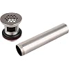 ZM Grid Drain Strainer Assembly with Overflow for Bathroom Sink, Brass, Chrome Finish
