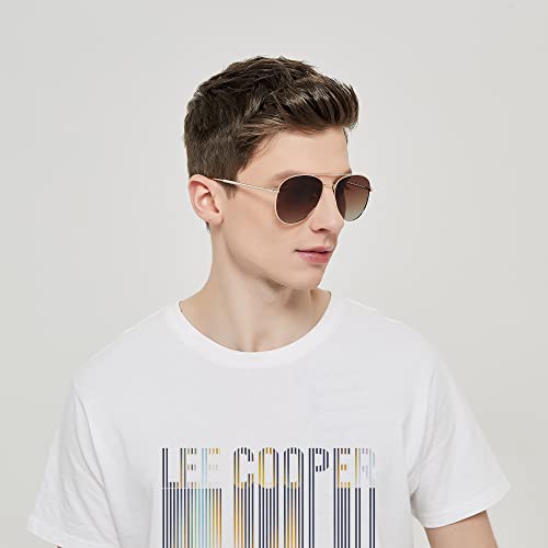 image for Lee Cooper Polarized Aviator Sunglasses for Smart Men with UV Protecti