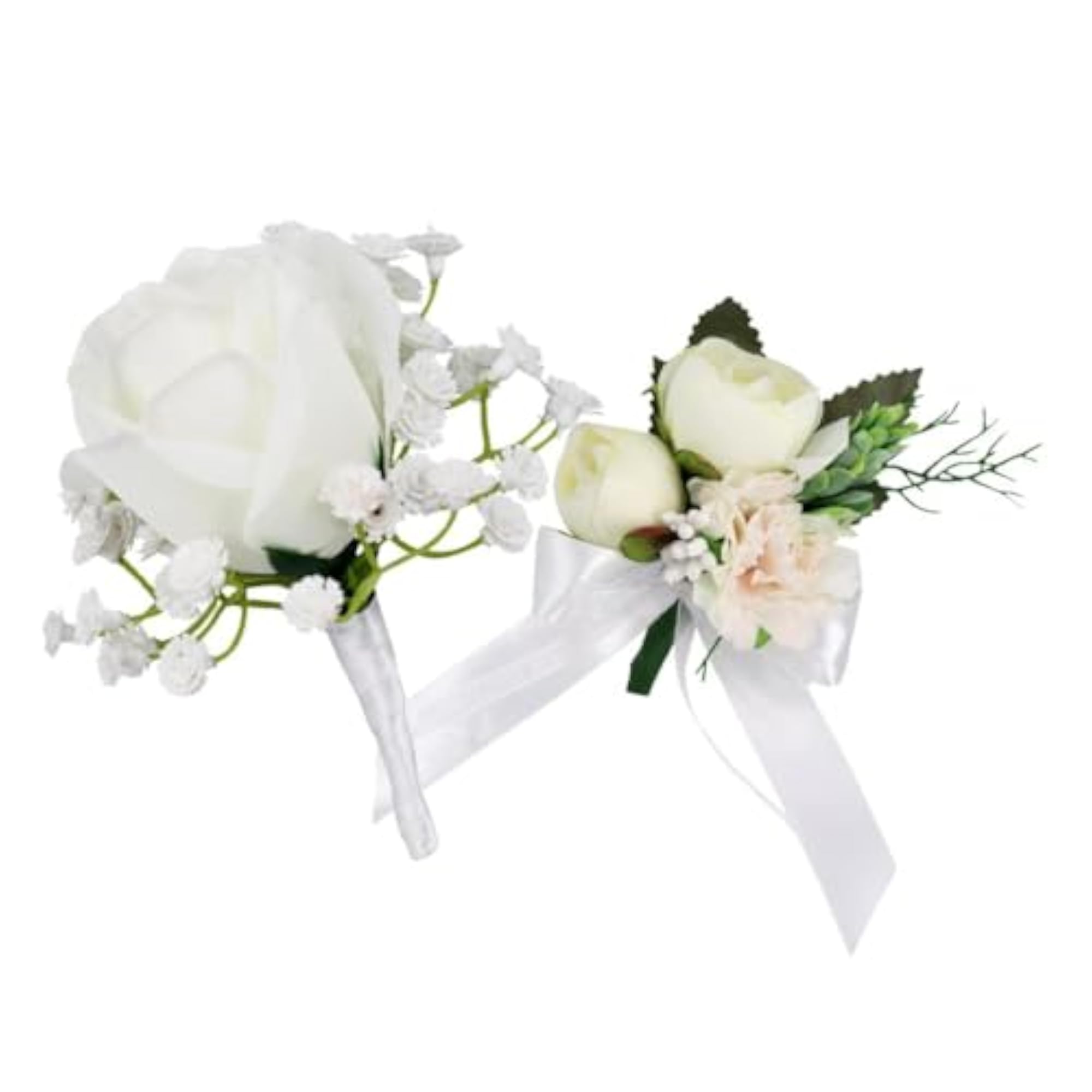 Wedding Groom Bridal Artificial Flower Corsage Brooch, Retro
