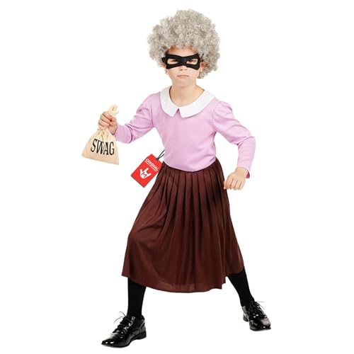 Fun Shack Burglar Granny Costume Kids Kids Granny Costume World Book Day Costumes for Girls World Book Day Costumes X-Large