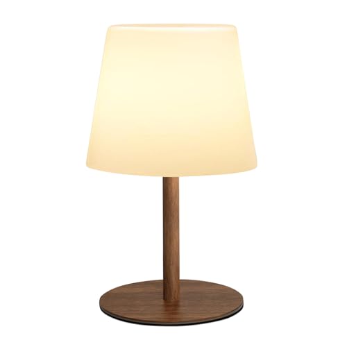 Heromind IP64‑Rated Splash‑Proof Outdoor Table Lamp for Patio & Balcony, Cordless Rechargeable Bathroom/Shower Room Lamp, Remote + Timer, USB‑C 4000mAh, Stepless Dimmable Cool White & RGB Mood Light