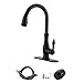 KES Brass Singel Lever High Arc Pull Down Kitchen Faucet with Retractable Pull Out Wand, Swivel Spout, Oil Rubbed Bronze, L6915-7