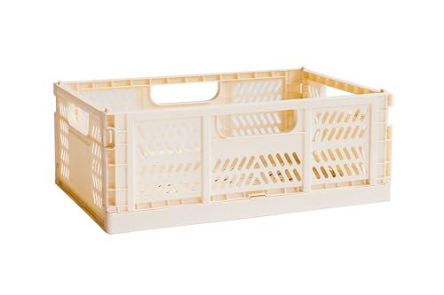 3 Sprouts - Cajas Plegables de Plástico para Camping y Almacenaje- Crema