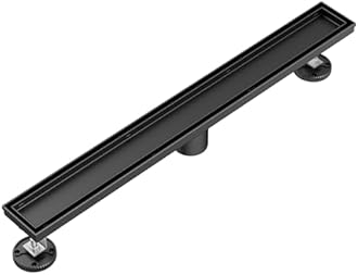 Neodrain 48 in Matte Black Linear Shower Drain- with 2-in-1 Flat & Tile Insert Cover, 304 Stainless Steel Rectangle Shower Floor Drain,Floor Shower Drain