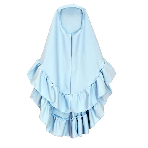Lmdudan Muslim Clothes for Girls Kids Abaya Long Sleeve Dress with Cotton Hijab Islamic Kaftan Ramadan Prayer Dresses 2PCS3