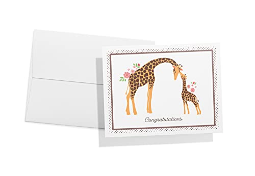 Twigs Paper Baby Shower Congratulations Cards With Envelopes For Mothers, Fathers, And Couples, Set Of 12, Personalized Blank Cardstock, Celebration Welcome For Boys And Girls, Made In Usa #TOP4