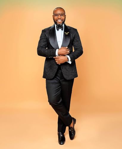 Men‘s Tuxedo Jacket Paisley Jacquard Big and Tall Plus Size Shawl Lapel Single Breasted4