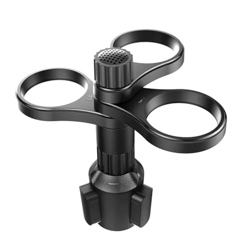 Support gobelet voiture extensible avec sa base réglable et rotation libre à 360°