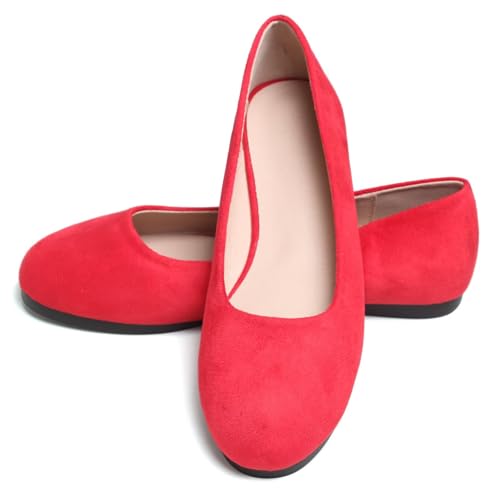 Image of Dear Time Women's Flats Comfortable Slip On Ballet Flats Soft Solid Casual Shoes