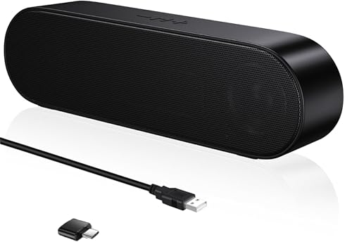 ZETIY PC Lautsprecher, USB Computer Lautsprecher mit USB-Einspeisung, PC Soundbar mit USB C Anschluss, USB Lautsprecher PC für Desktop, Laptop, Notebook, Plug and Play...