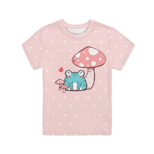 Image of Novelty 3D Graphic T Shirts for Kids Crew Neck Funny Animal Print Short Sleeve Girls Tshirts 3-16 Years