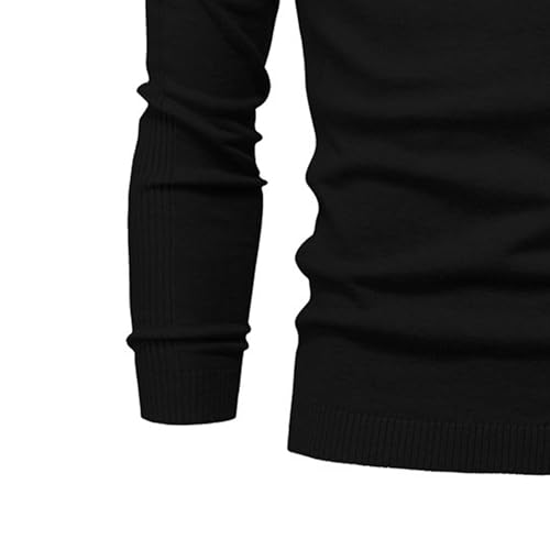 DGHM-JLMY Men's Ribbed Slim Fit Middle Neck Sweater Lightweight Casual Basic Knit Tops Long Sleeve Knitted Pullover2
