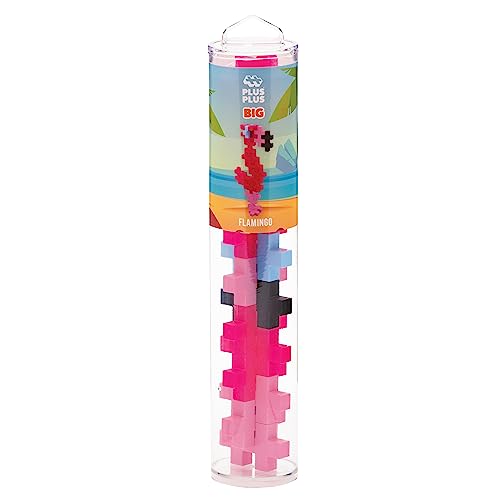 Image of PLUS PLUS Big Flamingo Tube, 15 Piece - Large Building Blocks for Toddlers