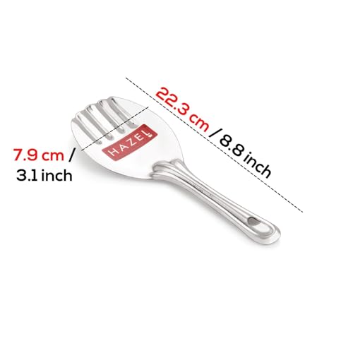 Image of HAZEL Stainless Steel Rice Panja Paddle Scooper Spatula Server Kitchen Utensils