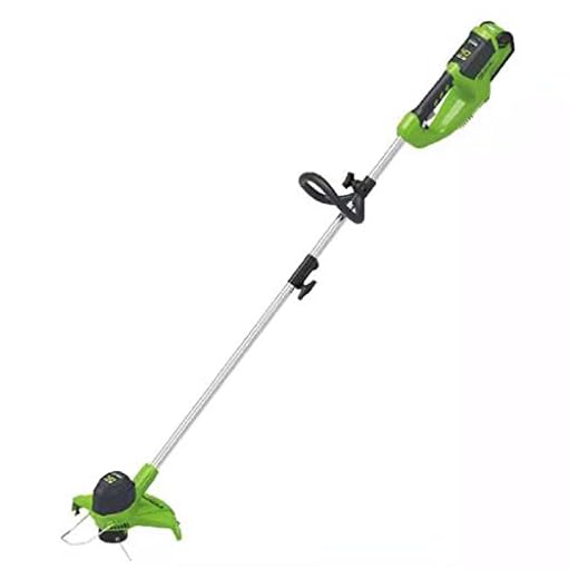 Greenworks 40V Akku Rasentrimmer für mittelgroße Gärten, höhenverstellbar, 30 cm Schnittbreite, automatischer Vorschub 1,65 mm Nylon Faden, OHNE 40 V Akku & Ladegerät, 3 Jahre Garantie G40LT