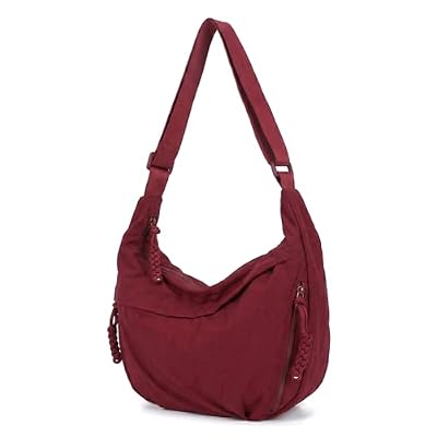 Nhgkju Borsa a tracolla da donna mezzaluna, borsa a tracolla in nylon Half Moon Bag per esterni, borsa a tracolla a spalla Hobo con cinghia regolabile per lavoro, studio, shopping, viaggi, sport
