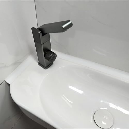 Duschschwellen-Dämme, Wasserabdichtungsstreifen, selbstklebende Dichtungsstreifen aus Silikon für Arbeitsplatten, Waschbecken, Bäder, Fußböden in Nassräumen (weiß 1 m)