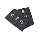Create idea 2 x 3 Tasten Auto Fernbedienung Schlüsselanhänger Ersatz Tastenpads Schwarz Gummi Tastatur für Schloss Entsperren Kofferraum Kompatibel mit Polo Golf 7