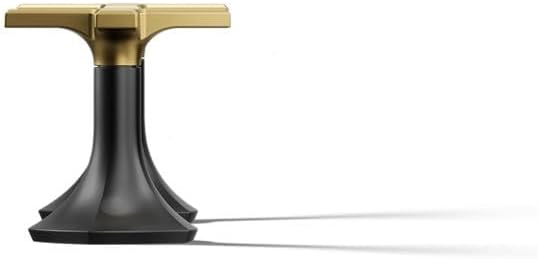 KOHLER K-27018-3-BMB Occasion™ Deck-Mount Cross Bath Faucet Handles, Premium Durable Metal, Corrosion Resistant, Matte Black with Moderne Brass