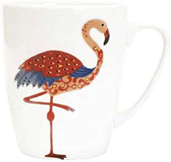 Churchill China Paradise Birds 400 Ml Oak Mug (Flamingo - White)