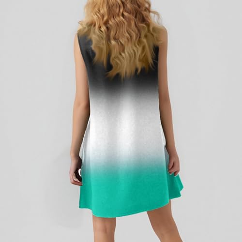 CHRATLHI Summer Dresses for Women 2025,Lightning+Deals+of+Today+Prime Boho Hawaiian Mini Dress A-Line Sundresses Ruffle Casual Tie-dye Sleeveless Tank Dress Beach Vacation Clothes Black XL