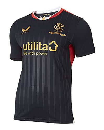 Image of Castore Kids Rangers Away Shirt 2021 2022 Junior Black 7-8 Years