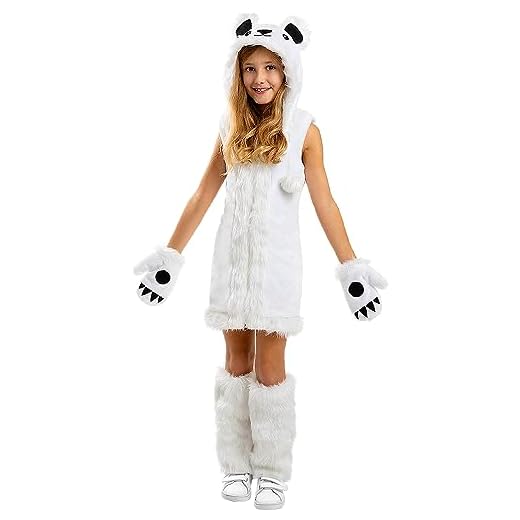 Funidelia | Disfraz de oso polar para niña Animales, Oso - Disfraz para niños y divertidos accesorios para Fiestas, Carnaval y Halloween - Talla 10-12 años - Blanco