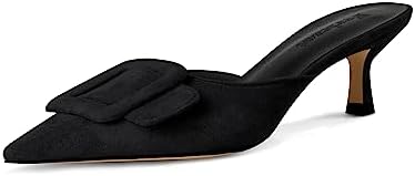 Fericzot Mule Slippers for Women,Slingback Buckle Pumps Pointed T...