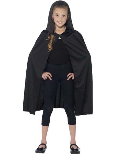 Smiffys Cape à capuche, Noir, Long Halloween