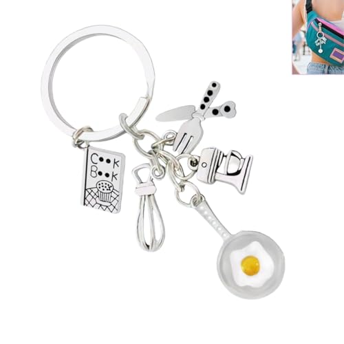 Llavero Con Diseño De Hornear,llavero para regalo de chef de postre,Regalo Para Pasteleros,llaverones Mini utensilios de cocina,Regalos para familia y amigos,Regalos de cocina