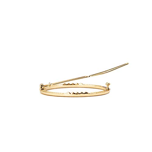 Oblique Unique® Metall Haarklammer Rund Damen Frauen Mädchen Haarspange in Gold oder Silber - Farbe wählbar (Gold)