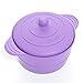 Bakerpan Silicone Ramekin Mini Round Individual Serving Pot, Steamer Cooker with Lid 9.5 Ounce, Set of 2