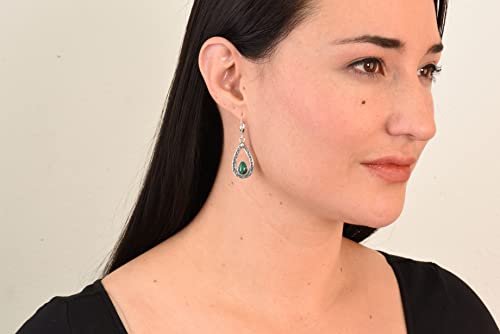 American West Jewelry Sterling Silver Women's Drop & Dangle Earrings Choice of Gemstone Color2