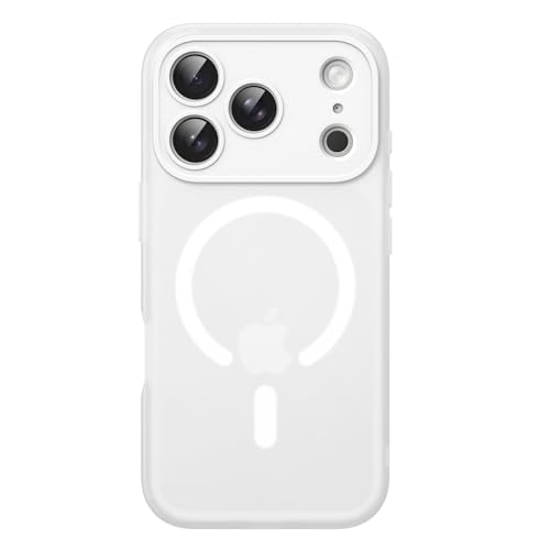Image of JETech Magnetic Matte Case for iPhone 17 Pro Max, Frosted Clear | Compatible with MagSafe, Translucent Frosted Soft TPU Cover, Anti-Yellowing, Anti-Fingerprint, Shockproof