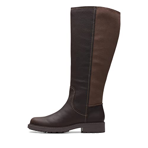 Bottes hautes genou femme Clarks en cuir noir souple avec fermeture éclair latérale