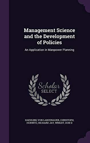 Management Science and the Development of Polic... 1342122348 Book Cover