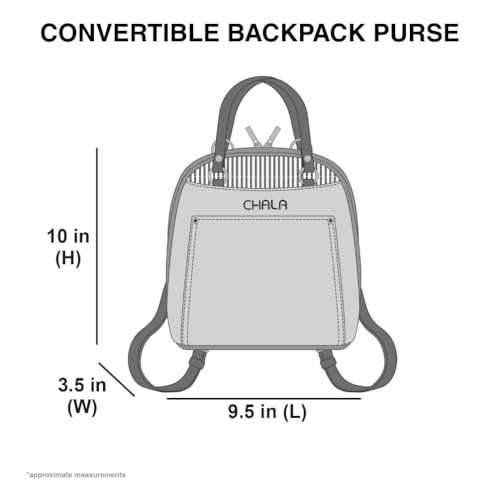 Image of CHALA Convertible Backpack Purse - Women Convertible Shoulder Purse with Adjustable Strap