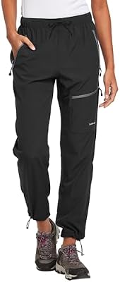 baleaf Women's Hiking Pants Quick Dry Lightweight Water Resistant Elastic Waist Cargo Pants for All Seasons