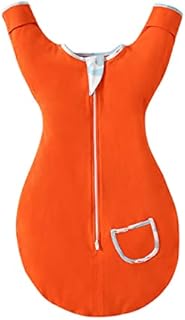 ZIGJOY Baby Transitional Swaddle Sack Swaddling with Half-length Sleeves and Mitten Cuffs Sleepsack Wearable Blanket 3-6Months